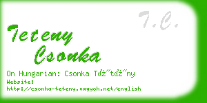 teteny csonka business card
